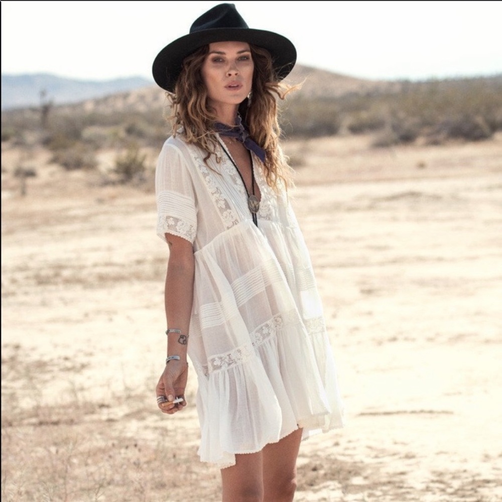 Spell and the Gypsy throw on peasant girl dress